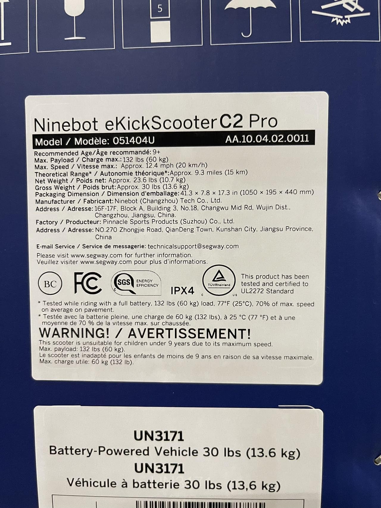 Segway Ninebot eKickScooter - Electric Scooter for Kids 6-14, w/t Adjustable Handlebar Height (Only C2 Pro) for Riders up to 132 lbs, Includes New Cruise Mode, UL-2272 Certified