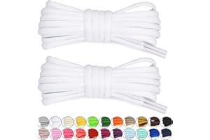 Stepace [2 Pairs Half Round Shoe Laces for Sneakers 76cm - 182cm Length 22 Color Shoelaces