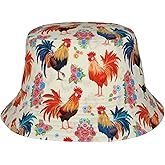 Animal Cute Chicken Bucket Hats Outdoor Summer Fashion Fisherman Hats Beach Mens Womens Teens Sun Hats for Travel