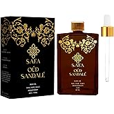 SAFA Oud Sandalé Oil – Organic Oud & Sandalwood Essential Oil for Hair, Body, Face & Nails – Arabian Perfume Oil for Women & Men - Strong & Long Lasting Fragrance 4 Fl Oz