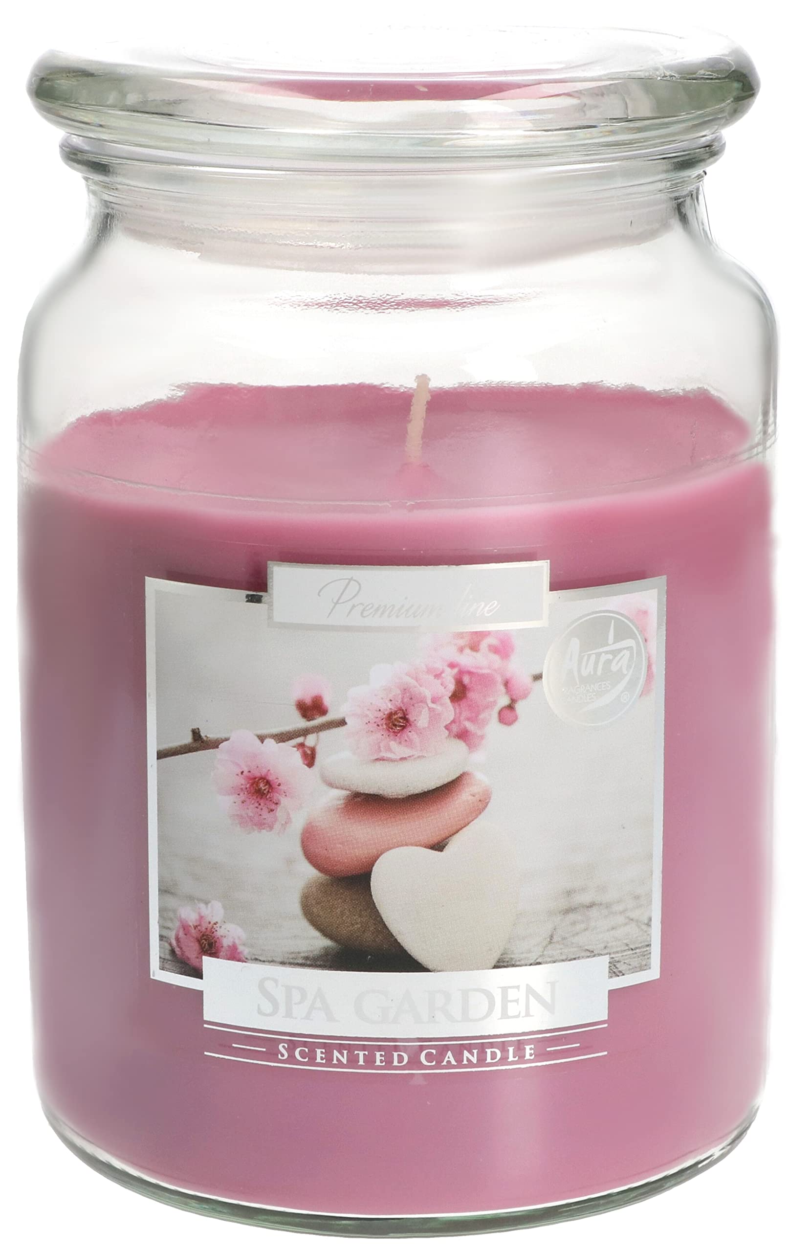 KOTARBAU® Scented Candle in Glass with Lid Gift Idea Aromatherapy Decorative Candles Burn Time Up to Hours (Large Garden, Spa)