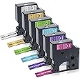 Absonic D1 Label Tape Compatible for COLORPOP Label Maker Refills 12mm 0.47" 1/2 Inch for Dymo LabelManager 160 420P 280 PnP, Silver/Green/Gold/Pink/Purple/Blue Glitter, 1/2" x 10', 6-Pack