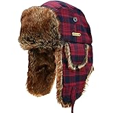 NORTH CLIFF Unisex Winter Trapper Hat Cold Proof Keep Warm Hat with Ear Flaps