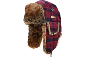 NORTH CLIFF Unisex Winter Trapper Hat Cold Proof Keep Warm Hat with Ear Flaps