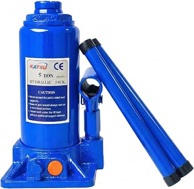 KATSU Tools 5 Ton Hydraulic Bottle Jack Lifting Stand 161115A Heavy Duty