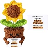 Vbepos Valentines Day Gifts for Her Women Him Emotional Support Crochet Sunflower Appreciation Thank You Gifts for Women Men