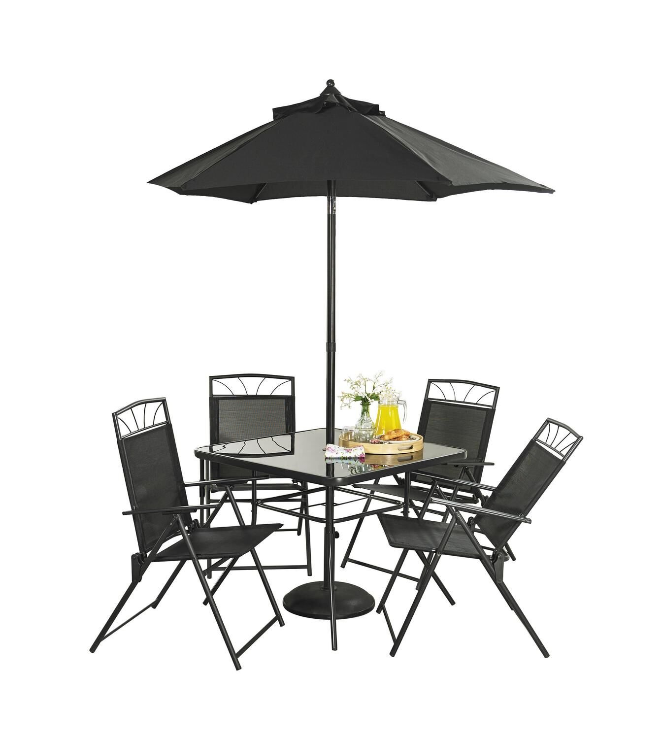 Suntime 6 Piece Kent Memphis Dining Collection Set Black Amazon