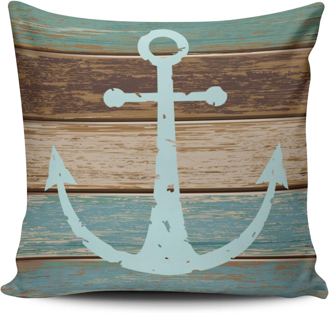 Amazon Com Fanaing Brown Aqua Mint And Turquoise Nautical Anchor