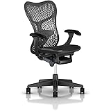Herman Miller Mirra 2 Chair: Std Tilt - Fixed Arms - Hard Casters - Graphite Seat - TriFlex Back