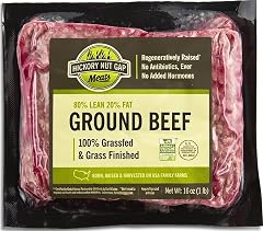 Hickory Nut Gap, Beef Ground 80/20 Grass Fed Brick, 16 Ounce