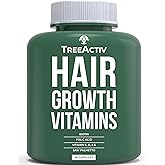 TreeActiv Hair Savior, Biotin + Saw Palmetto Hair Growth Vitamins, Volumizer & Thickening Supplement, Folate, MSM, B Complex Hair Growth Pills, 60 Capsules, 30-Day Supply
