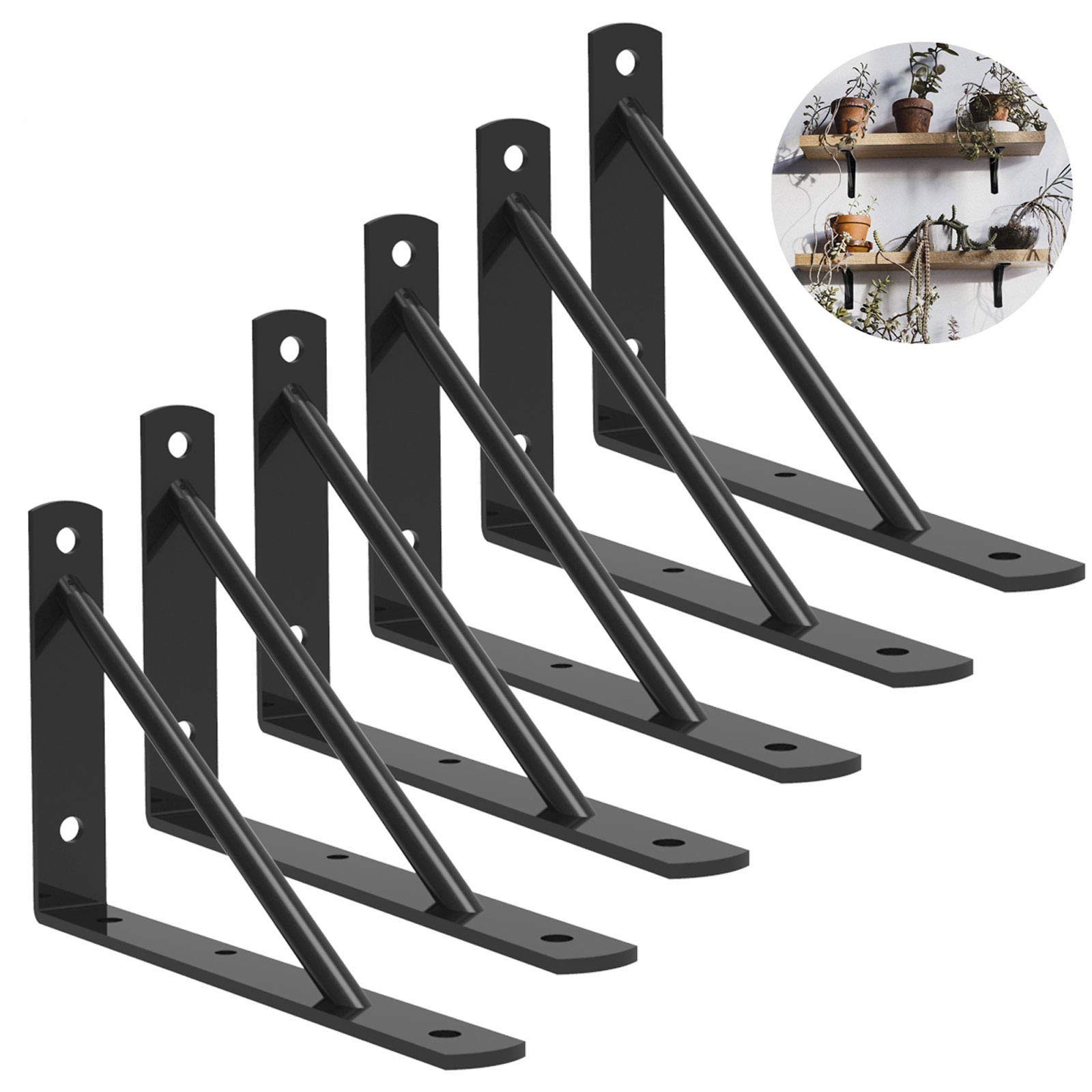 Buy Shelf Brackets 10 Inch Heavy Duty Metal Shelf Holders, Industrial