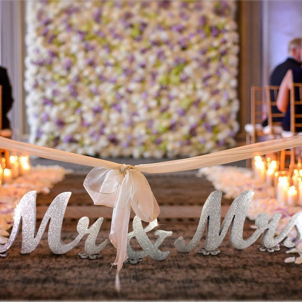 Centrepieces Demino Waterproof Mr And Mrs Sign Sweetheart Wedding