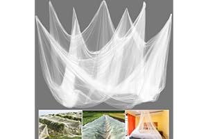 ALAESEJE Mosquito Netting,10 × 50 Ft Mosquito Mesh Screen for Patio,Fly Insect Bird Net Barrier Garden Mesh Netting for Protect Vegetables Fruits from Birds Bugs,White