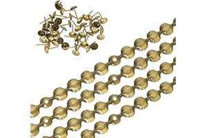 uxcell Upholstery Nailhead Trim, 6 Meters Glossy Upholstery Tacks Strips, Decorative Nail Trims with Nails for Sofa Headboard