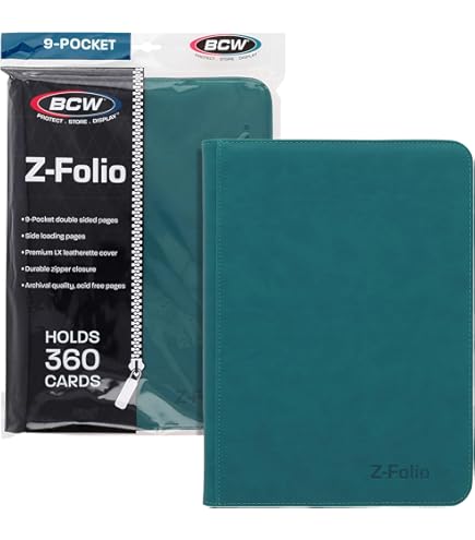 Amazon.com: BCW Z-Folio 9-Pocket LX Album - Grey | Secure Zipper