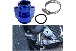 Dickno Aluminum Water Hose Fitting Kit, Car Engine Coolant Hose Fitting with Clamp, OEM 11537541992 11537544638, Hose Fitting Kit Replacement Compatible with 335i 335xi 135 330i 530xi (Blue)