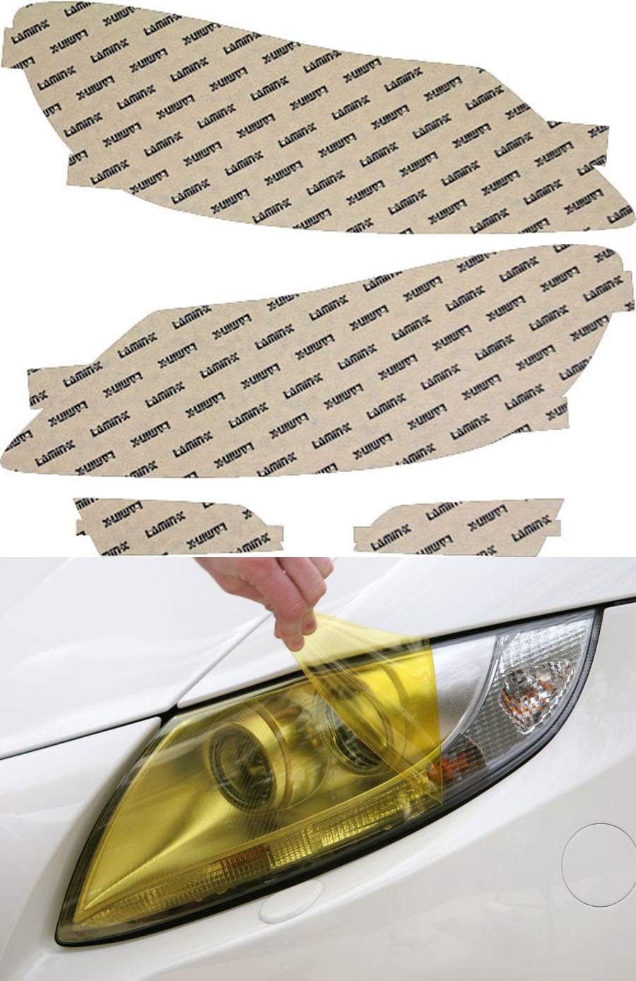 Lamin-x Custom Fit Yellow Headlight Covers for Mazda RX8 (09-11)
