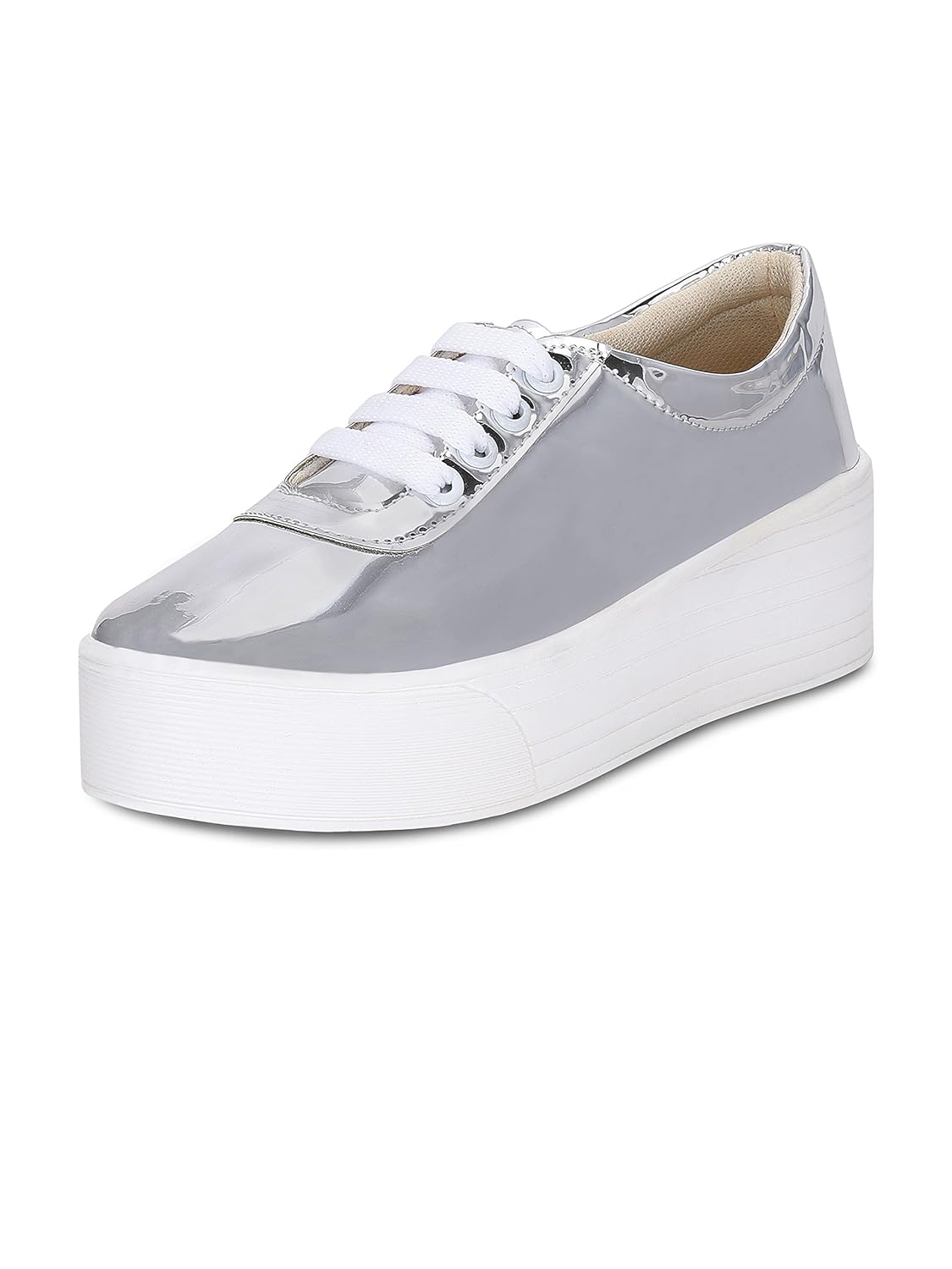 mk silver sneakers