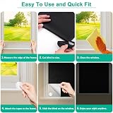 Machine-Ya 100% Blackout Blind 145x250cm Nano Tape Cut to Fit Windows view 7