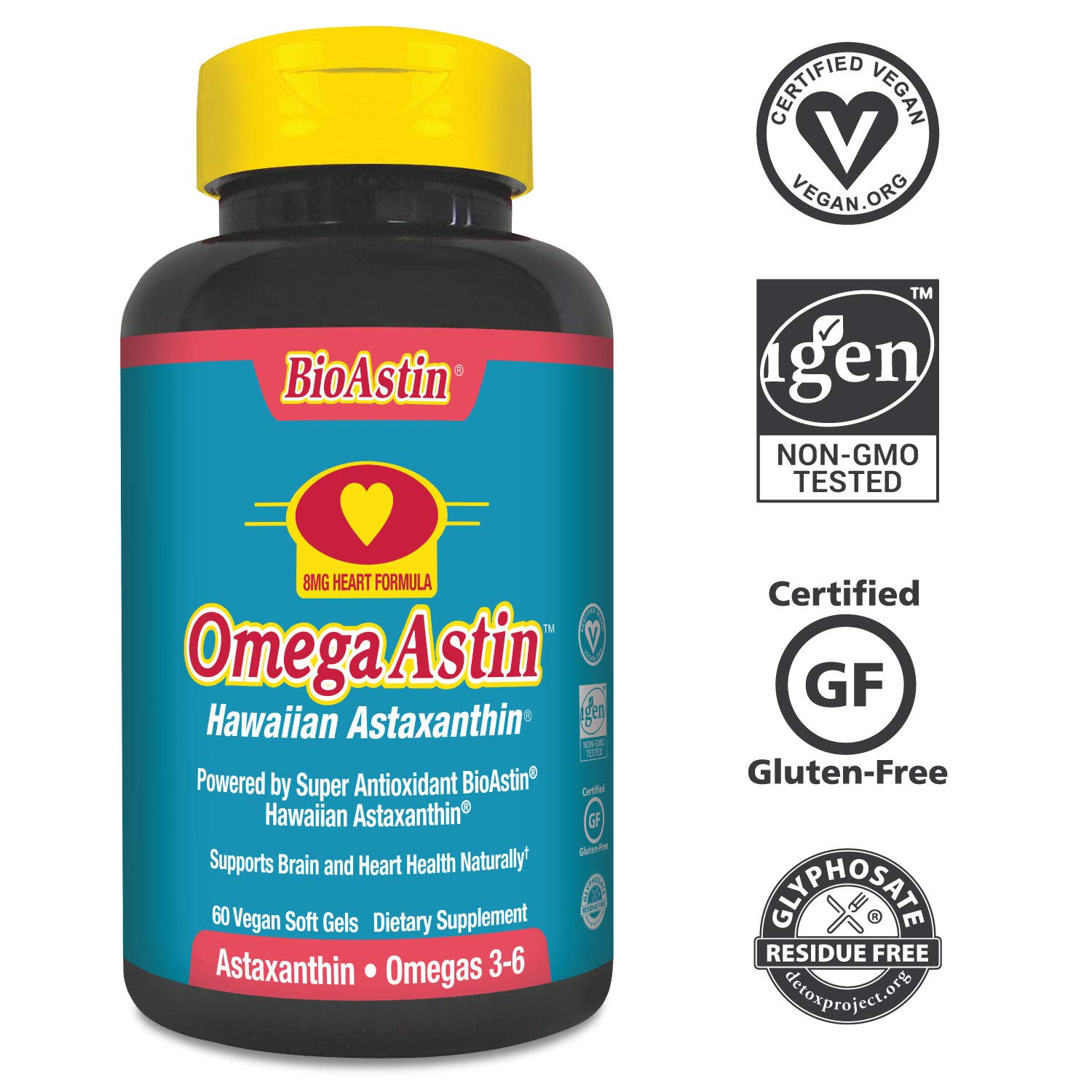OmegaAstin VEGAN Omega 369 & BioAstin Hawaiian Astaxanthin 60 gelcaps... eBay