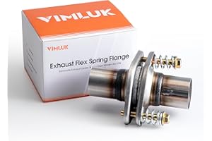 VIMLUK 1.75"x 6"Exhaust Flex Spring Flanges 409SS with Spring Joint Anti-Vibration & Universal Fit for Car/Truck/SUV Exhaust Systems Aftermarket (VK-1756)