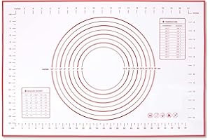 [Pack of 2] Blenzo Silicone Baking & Pastry Mat Set – Reusable Non-Stick Oven Liner + Kneading Board with Measurements, BPA-F