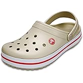 Crocs Unisex-Adult Crocband Clog, Stucco/Melon, 8 Women/6 Men
