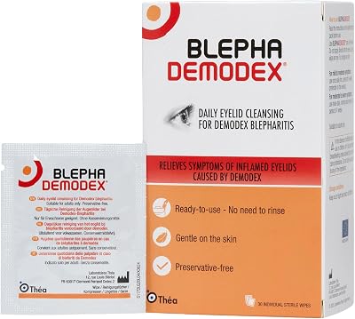 BlephadeModex Preservative Free Eyelid Wipes 30 Sterile Demodex Blepharitis