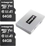 Integral 64GB Micro SD Card 2-Pack with 12 Slot Metal Case, UHS-I U3 V30 100MB/s