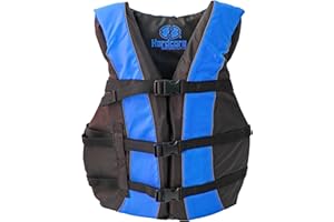 HARDCORE WATER SPORTS Hardcore Life Jacket Paddle Vest; Coast Guard Approved Type III PFD Life Vest Flotation Device; Jet ski, Wakeboard, Kayak; Ideal Extra Life Jacket for Your Pontoon Boat