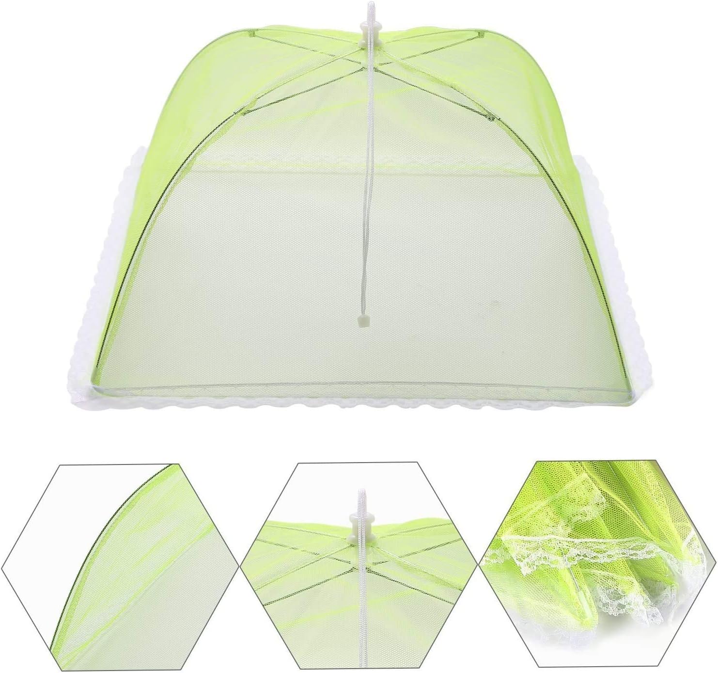 Cymax 4 Pack Large and Strong Pop Up Mesh Screen Food Cover Tent,Reusable and Collapsible Outdoor Food Cover,Food Protector Tent Keep Out Flies - Image 5