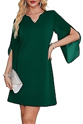 RUMIA Cocktail Dresses for Women Flutter 3/4 Sleeve