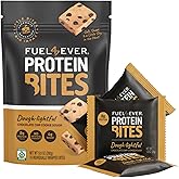 FUEL 4 EVER Protein Bites Chocolate Chip Cookie Dough | 8g Protein Each | Certified Organic | 10 Individually Wrapped Bites
