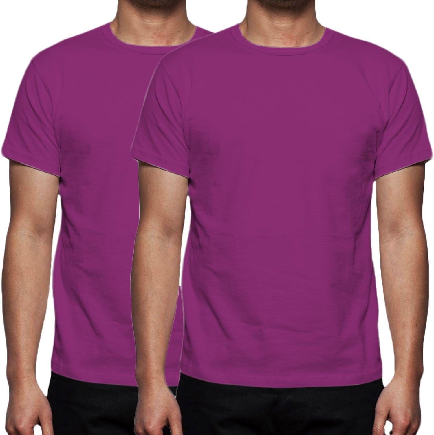 Gaffer Mens Lot Plain Cotton Blank T- Shirt Top (Multi Pack)