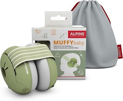Alpine Muffy Baby Ear Defender 12-36 Months CE UKCA Green