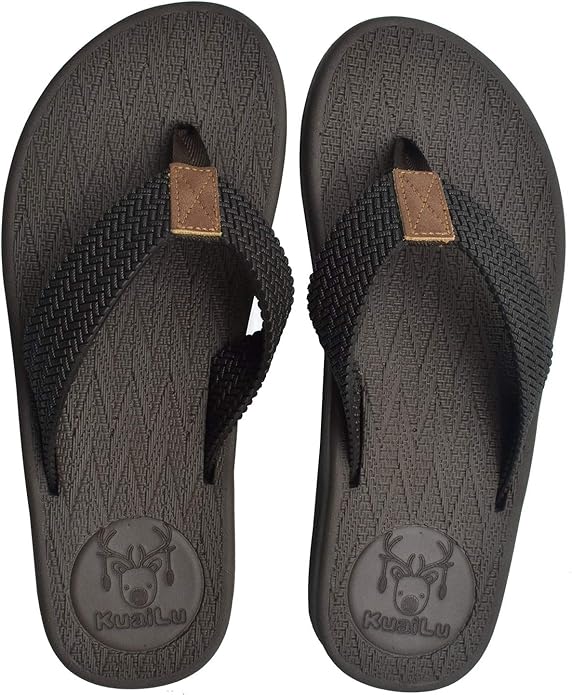free distribution FREE & FAST Shipping KUAILU Mens Flip Flops Thong Sandals Yoga Foam Slippers 
