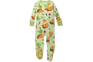 HonestBaby baby-boys Non-slip Footed Pajamas One-piece Sleeper Zip-front Pjs 100% Organic Cotton for Baby Boys