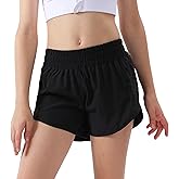 Aurefin Girls Athletic Shorts, Quick Dry Running Shorts for Kids Teen Girls Active Sports Track Shorts with Zip Pocket Liner