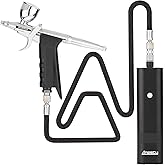 Anesty AHPPro High Pressure Cordless Airbrush Kit, Portable Airbrush Compressor,Connect Air hose Compressor for Makeup,Cake Decoration,Barber, Painting Model,Painting Nail Black