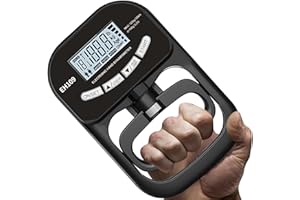 ByteX Hand Dynamometer Grip Strength Trainer - Electronic Hand Grip Strength Tester Grip Strengthener Hand Exerciser Meter Digital Hand Grip Training Gauge 265 Lbs : 120 Kgs for Sport Home School Use