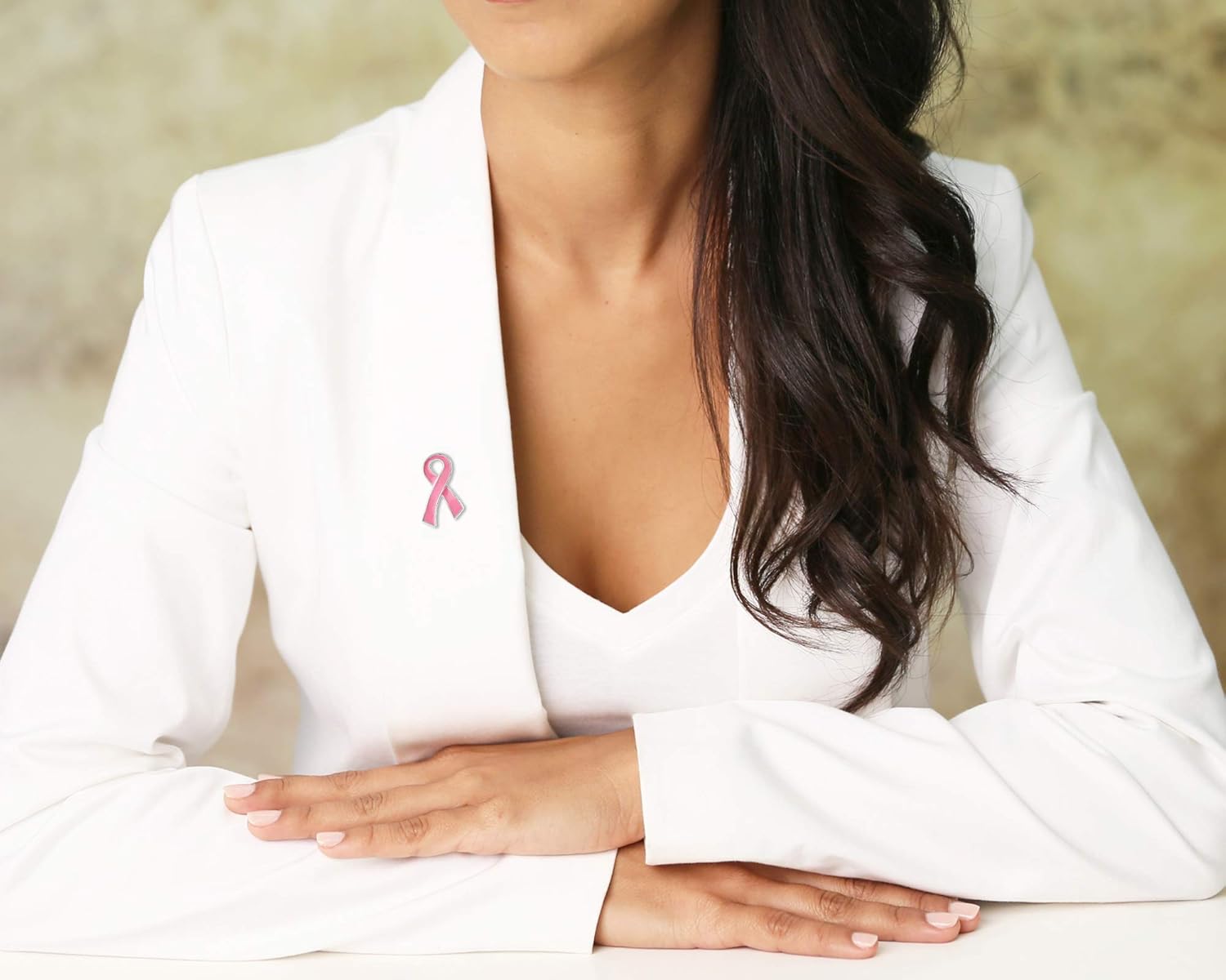 Breast Cancer Awareness Pink Ribbon Pin (1 Pin - Retail): Clothing
