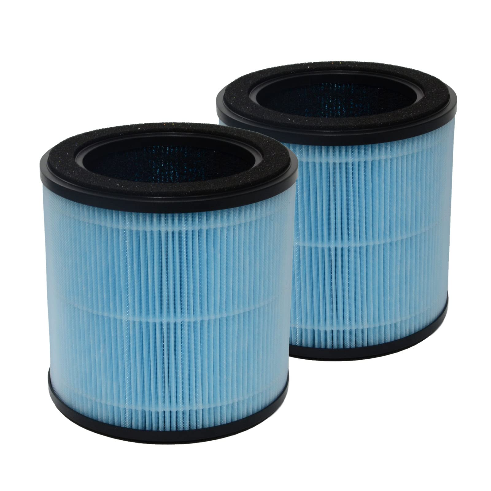 PUREBURG Replacement Filter Compatible with Homvana H201 & TEC.Bean JH50G-M Air Purifiers 2-Pack H13 HEPA Activated Carbon 2-IN-1 3-Stage Filtration Air Clean Dust VOCs