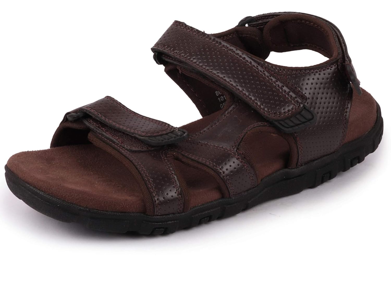 Buy BATA Wayfinders Men's Dark Brown Casual Hook and Loop Sandals 861