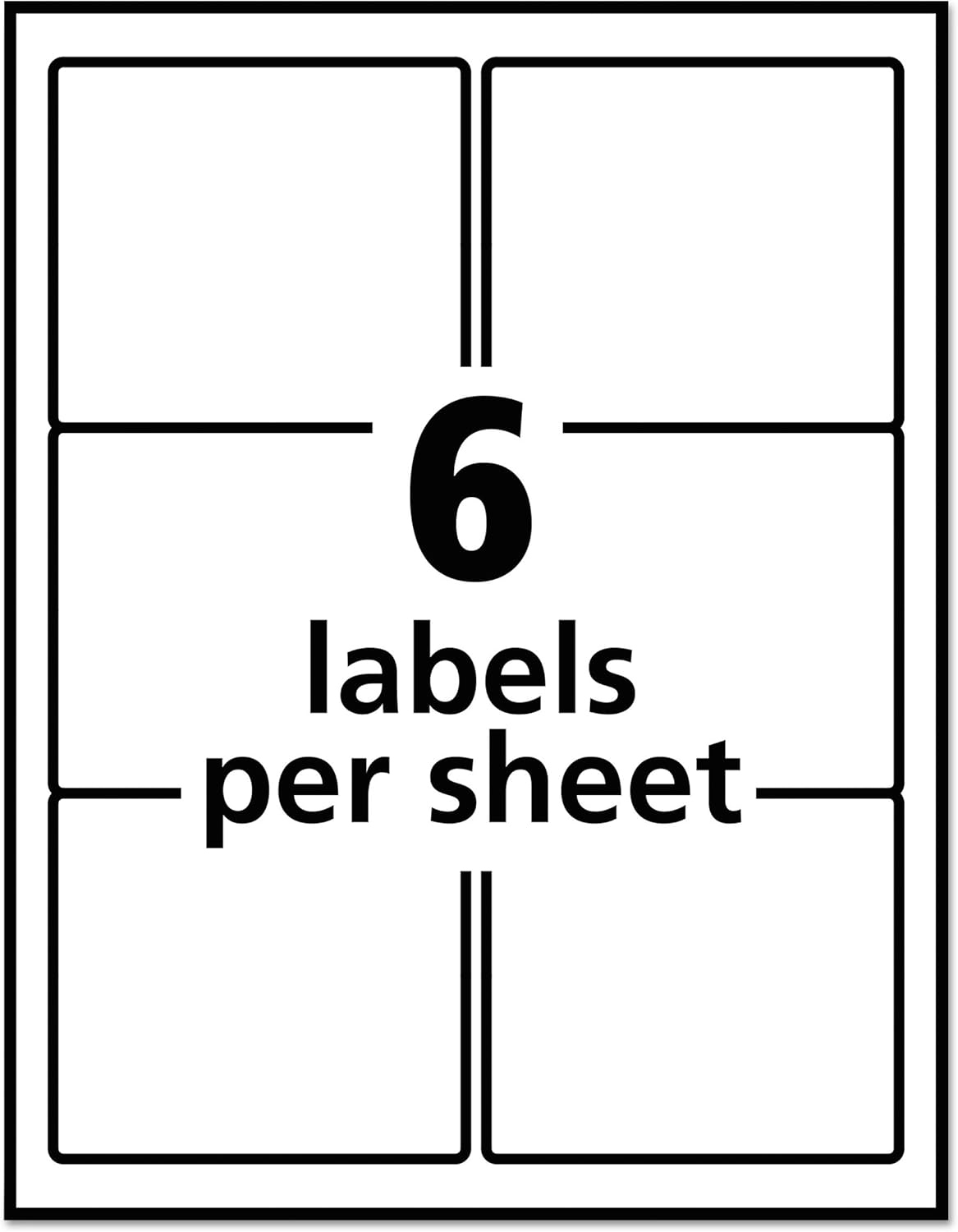Avery Removable 3-1/3 x 4 Inch White ID Labels 150 Pack (6464) : Removable Labels : Office Products
