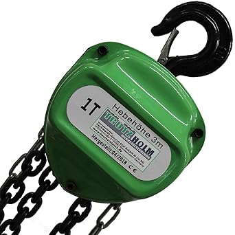 TrutzHolm® Profi Kettenzug HSC 1t 1000kg/3m Flaschenzug Hebezug Seilzug