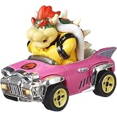 Hot Wheels GBG31 Mario Kart 1:64 Die-Cast Bowser with Badwagon Vehicle,Multicolour