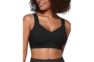 Easybunny Women Wireless Jelly Bra Plus Size Supportive Seamless Bras Full Coverage Comfortable Tshirt Bras with Extender