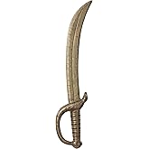 Pirate Swashbuckling Cutlass Sword - Golden Toy Weapon for Buccaneer Costume