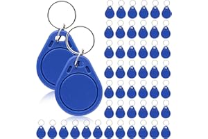 RFID Key Fobs 125KHz 50 PCS, T5577 Proximity ID Tag Rewritable Keypad Card Door Lock Entry Access Control System Fob Tag Whol